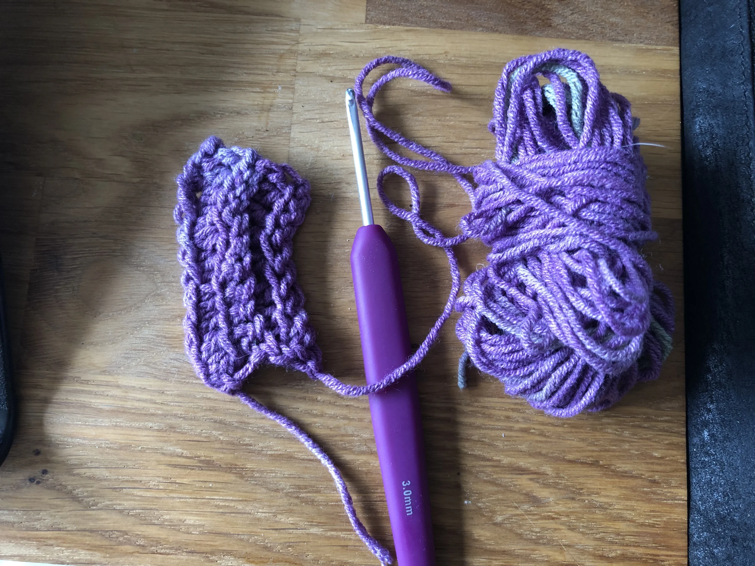 crochet ribbing small start with thread and hook